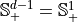 \mathbb{S}^{d-1}_+ = \mathbb{S}^{1}_+