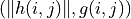 (\Vert h(i, j)\Vert, g(i, j))