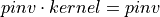 pinv \cdot kernel= pinv