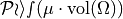 \mathcal{Pois}(\mu\cdot\text{vol}(\Omega))
