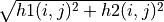 \sqrt{h1(i, j)^2+h2(i, j)^2}