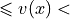 \leqslant v(x) <