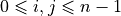 0\leqslant i, j \leqslant n-1
